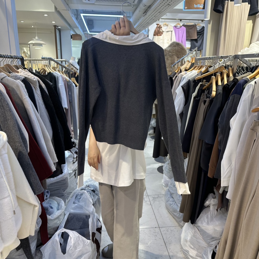 HARU-Q東大門㊣代購女士新款25秋冬真品職業針織衫不含項鏈HARU-Q針織衫