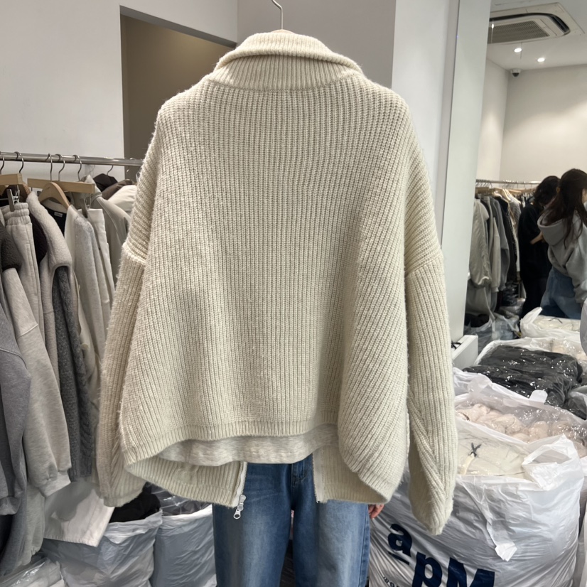 TAFFETA東大門㊣直郵女士新品25秋冬熱賣推薦人氣時尚毛衣拉鏈TAFFETA毛衣