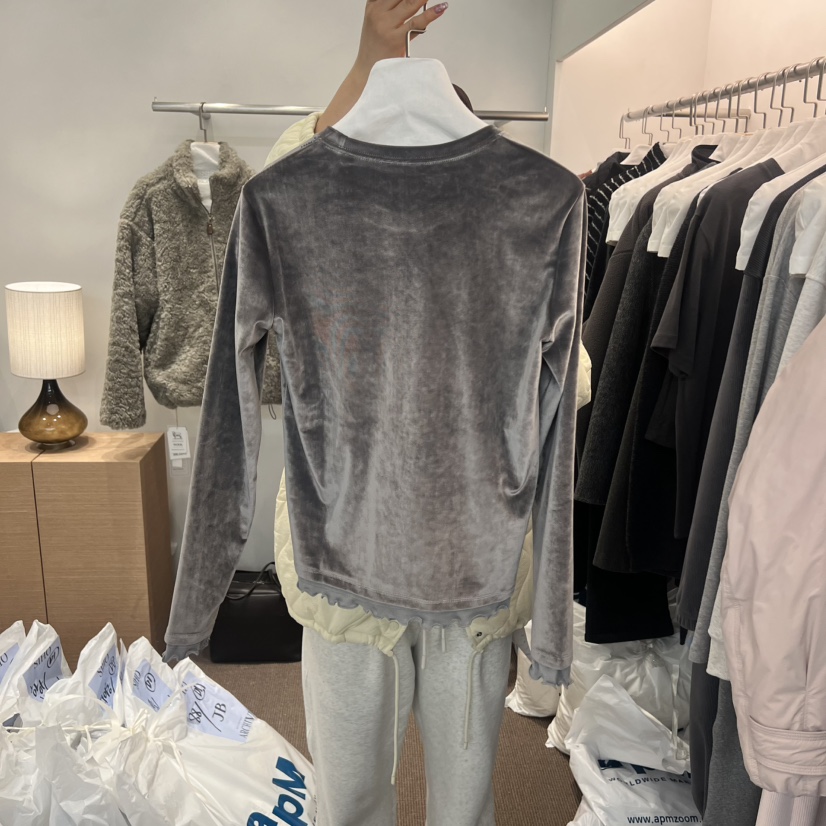 SIHO ARCHIVE東大門㊣代購女士新款25秋冬真品長袖T恤絲絨SIHO ARCHIVE長袖T恤