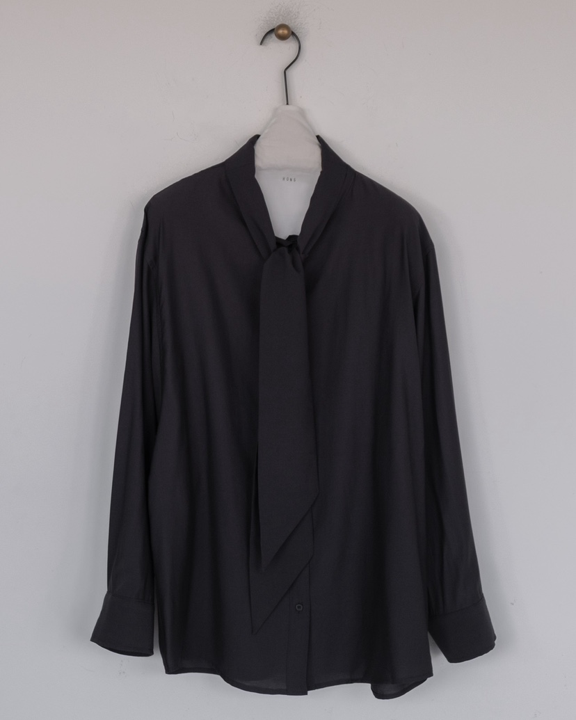 HONG-P東大門㊣代購女士新款推薦熱賣休閑真品25秋冬襯衫蕾絲衫HONG-P襯衫/蕾絲衫圖色2墨色