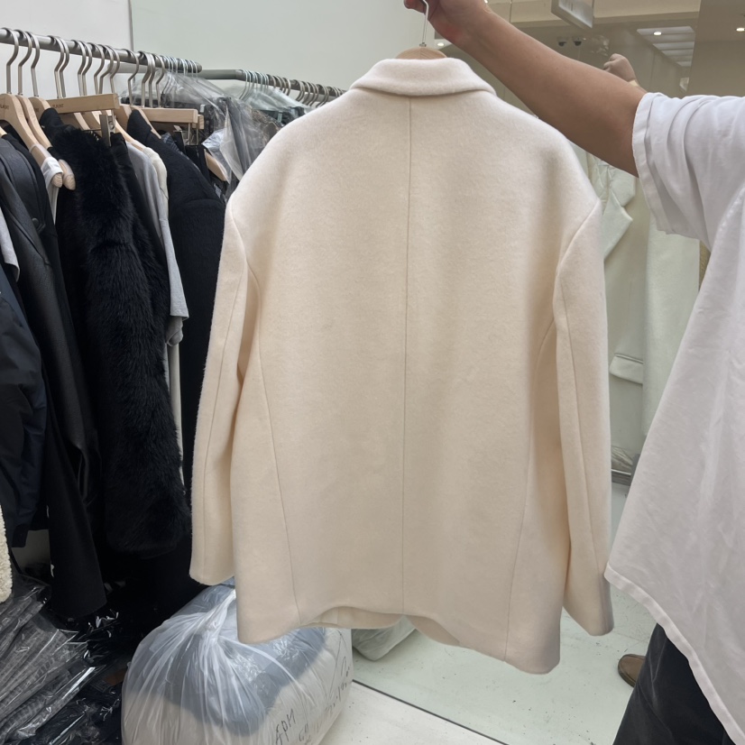 FLAUNT韓國直郵㊣女裝新款真品25秋冬休閑推薦短款大衣涂層FLAUNT短款大衣