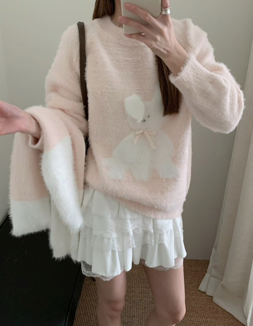 OLA東大門㊣實拍女士新款休閑職業真品時尚人氣針織衫含圍巾mellor/OLA針織衫