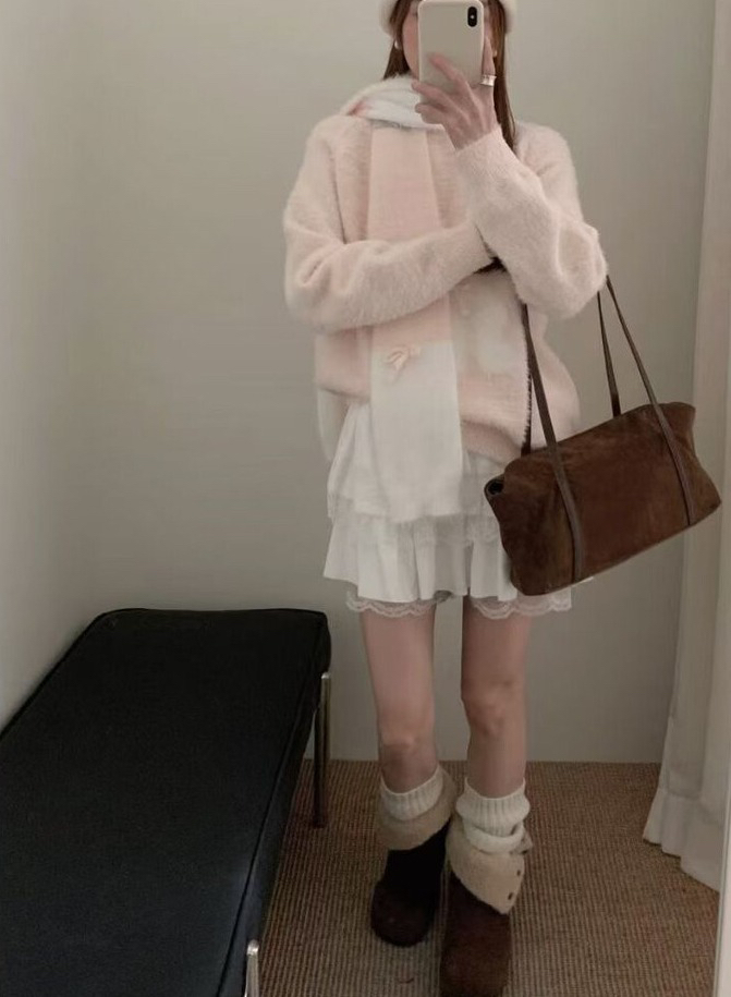 OLA東大門㊣實拍女士新款休閑職業真品時尚人氣針織衫含圍巾mellor/OLA針織衫