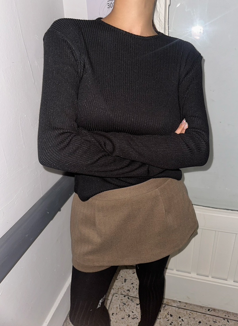 BYRING韓國代購㊣女裝新款熱賣真品職業休閑時尚裙褲人字紋BYRING裙褲