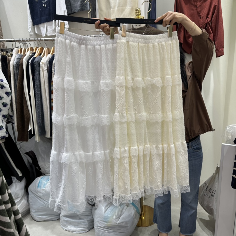 BIKINI東大門㊣直郵女裝新品真品職業人氣休閑時尚長裙蕾絲BIKINI長裙