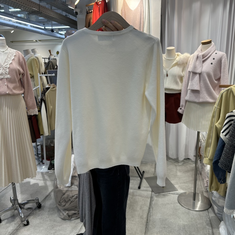 FLYFLY/LULULALLA/LIVE東大門㊣實拍女裝新款職業長袖T恤透明FLYFLY/LULULALLA/LIVE長袖T恤