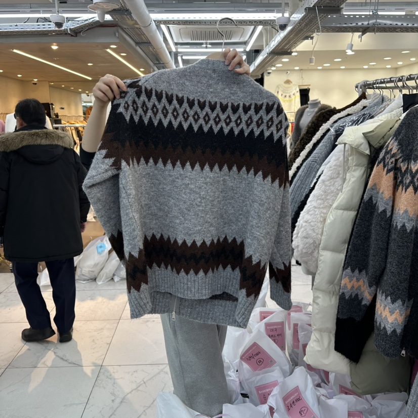 SAGE BRUSH韓國代購㊣女士新款真品推薦休閑職業25秋冬毛衣拉鏈SAGE BRUSH毛衣