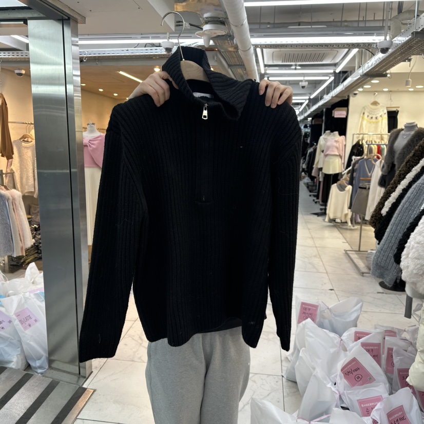 SAGE BRUSH東大門㊣代購女士新款推薦職業25秋冬人氣毛衣拉鏈SAGE BRUSH毛衣圖色2