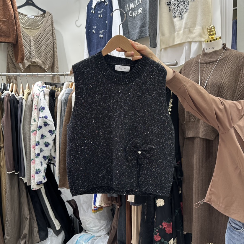 BIKINI東大門㊣實拍女裝新款人氣休閑熱賣職業25秋冬吊帶背心BIKINI吊帶/背心圖色2黑色