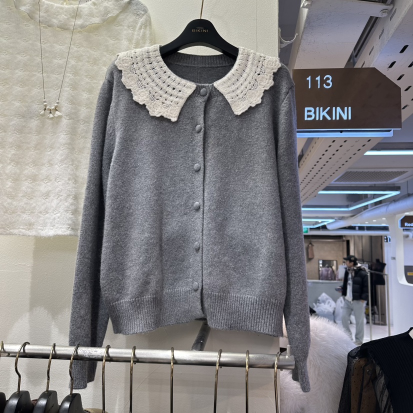 BIKINI東大門㊣實拍女裝新款25秋冬真品時尚人氣熱賣針織衫BIKINI針織衫圖色1