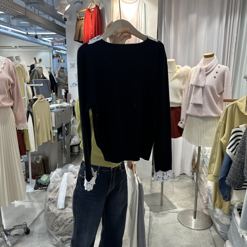 FLYFLY/LULULALLA/LIVE韓國代購㊣女士新款25秋冬針織衫開衫FLYFLY/LULULALLA/LIVE針織衫