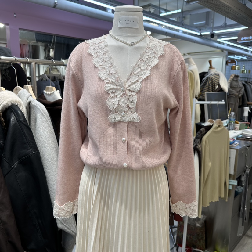 FLYFLY/LULULALLA/LIVE韓國代購㊣女士新款25秋冬針織衫開衫FLYFLY/LULULALLA/LIVE針織衫圖色1