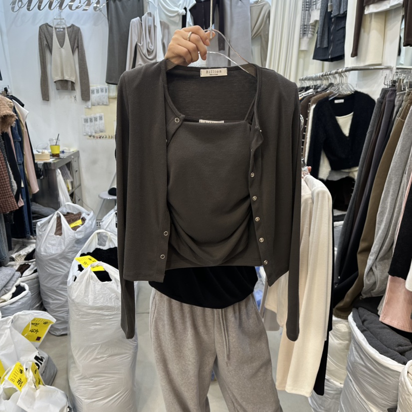 BILLION-L韓國直郵㊣女裝新款25秋冬休閑真品職業套裝褶皺BILLION-L套裝圖色4