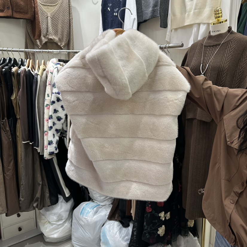 BIKINI韓國代購㊣女裝新款休閑職業25秋冬熱賣人氣馬甲貂皮BIKINI馬甲