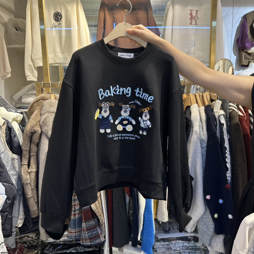 COCO HOLIC東大門㊣實拍女裝新品推薦休閑真品職業25秋冬衛衣COCO HOLIC衛衣圖色2