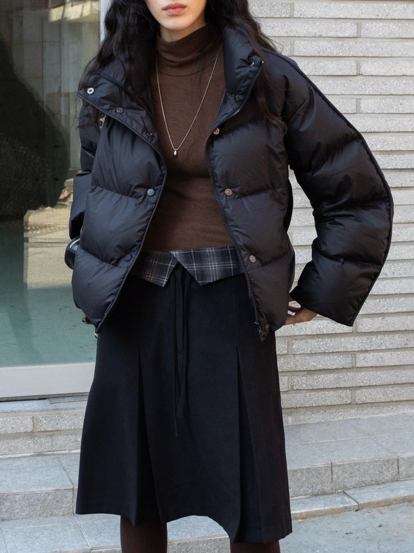 INSSENSE-A東大門㊣實拍女士新款推薦短款棉服特價高領填充鴨絨INSSENSE-A短款棉服