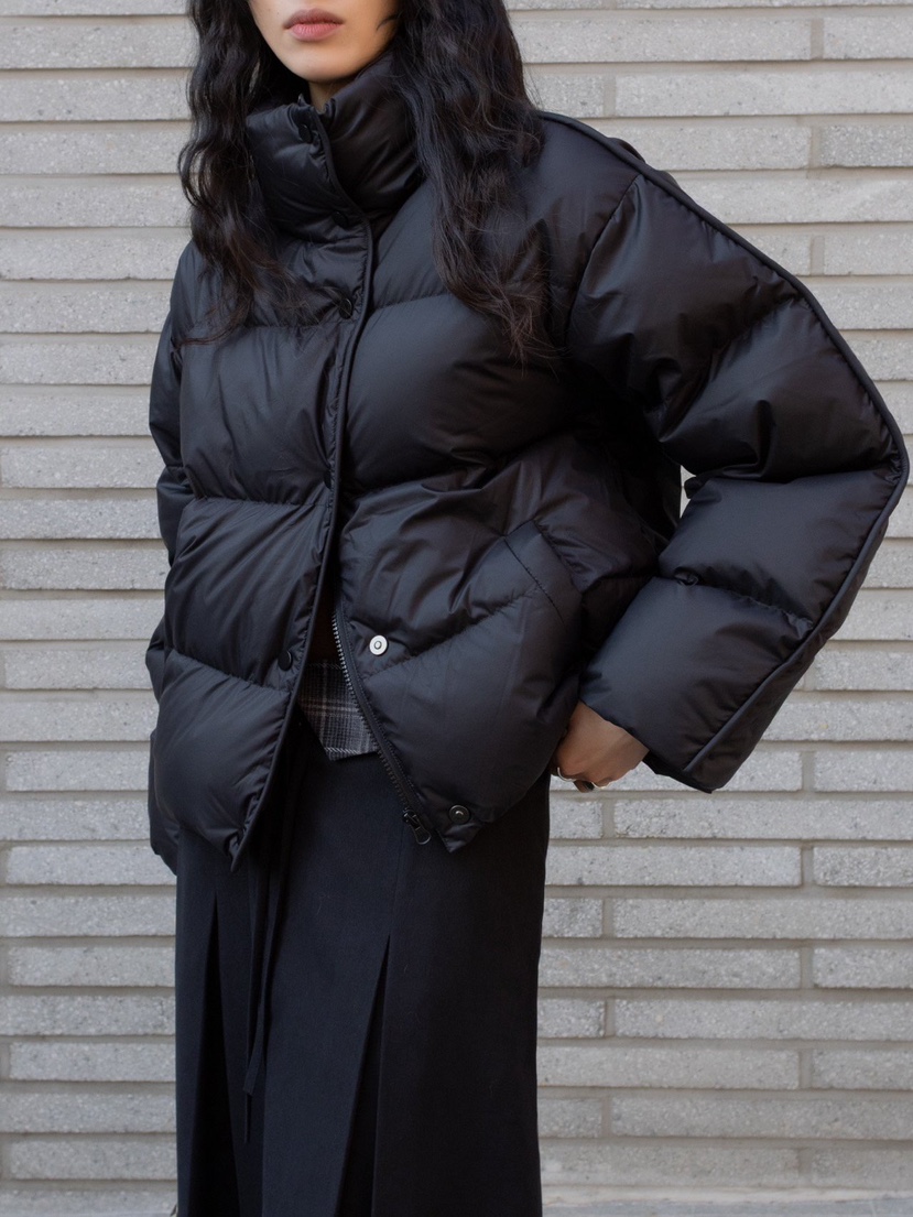 INSSENSE-A東大門㊣實拍女士新款推薦短款棉服特價高領填充鴨絨INSSENSE-A短款棉服圖色1