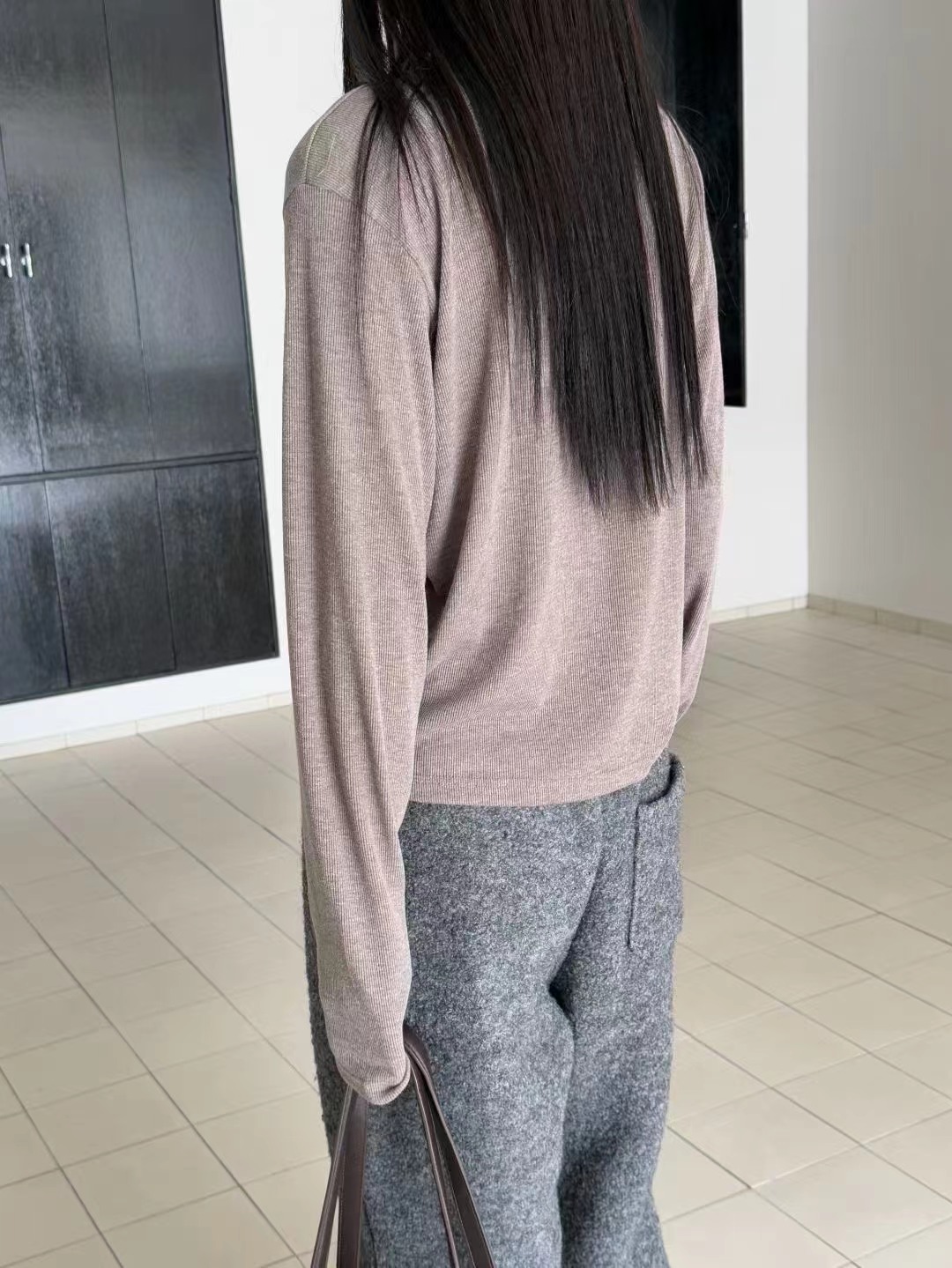 STAY韓國代購㊣女裝新品熱賣休閑25秋冬時尚人氣長袖T恤紐扣STAY長袖T恤