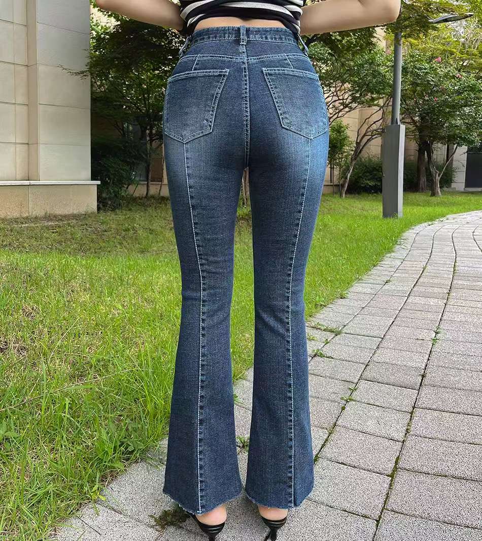 J CAT韓國直郵㊣女士新品休閑25秋冬職業推薦真品人氣牛仔褲J CAT牛仔褲