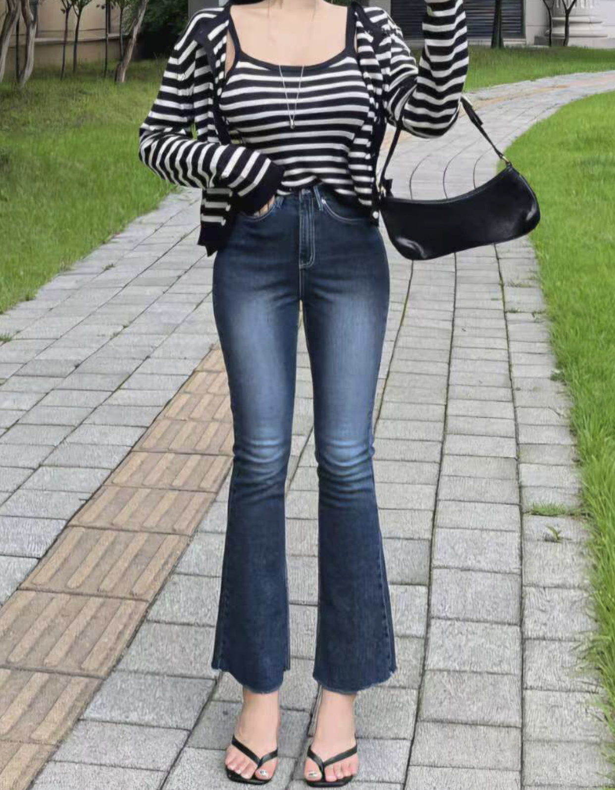 J CAT韓國直郵㊣女士新品休閑25秋冬職業推薦真品人氣牛仔褲J CAT牛仔褲圖色1