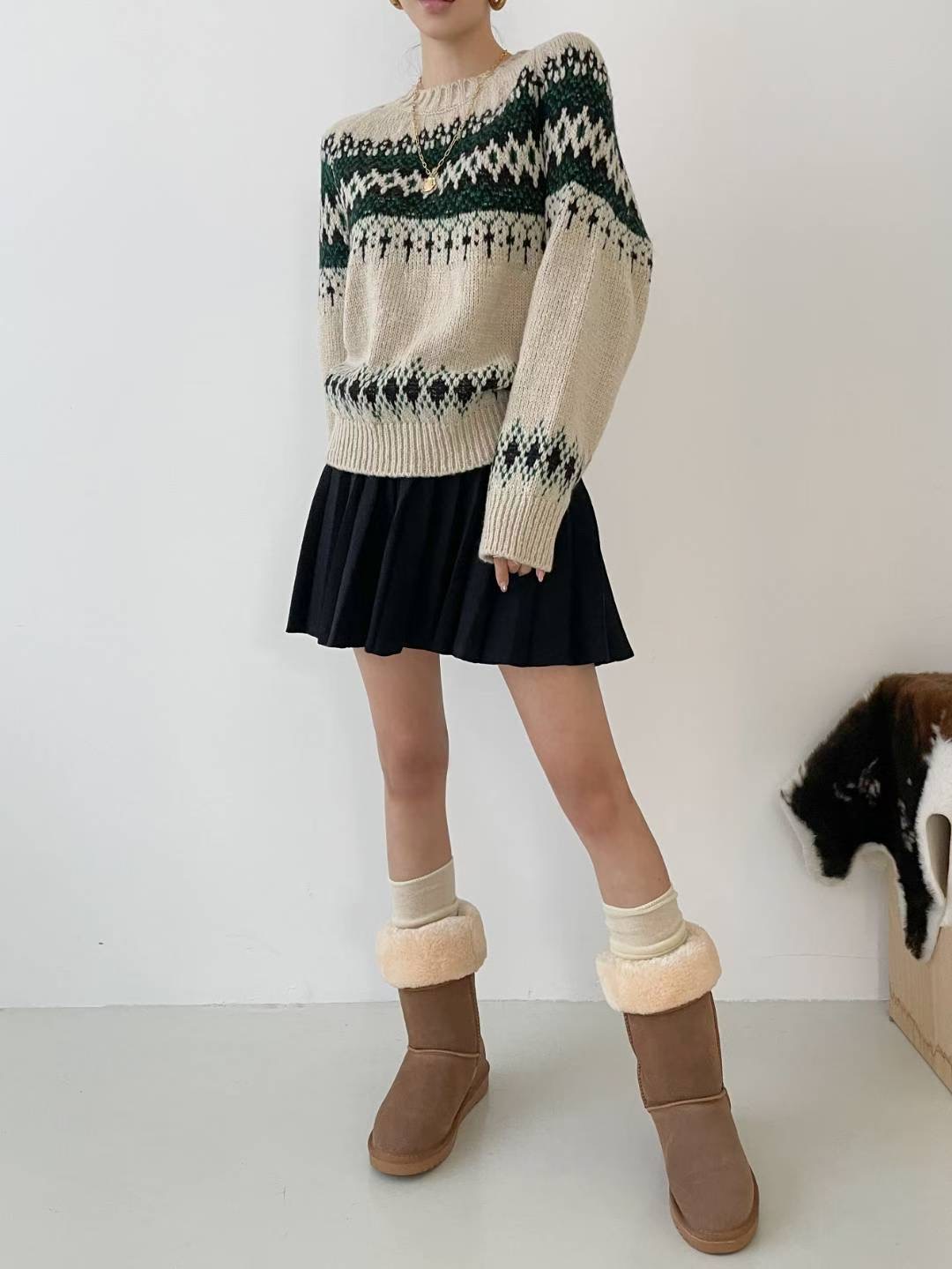 HIGH COLOR/NODI韓國代購㊣女裝新品25秋冬熱賣時尚職業毛衣HIGH COLOR/NODI毛衣