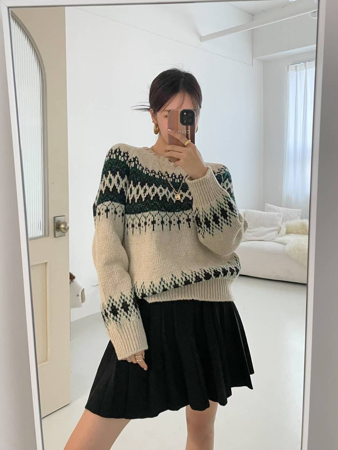 HIGH COLOR/NODI韓國代購㊣女裝新品25秋冬熱賣時尚職業毛衣HIGH COLOR/NODI毛衣圖色2