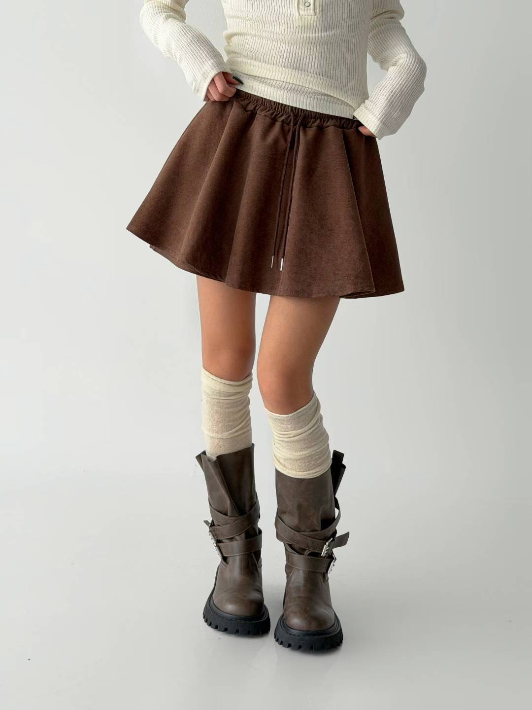 HIGH COLOR/NODI東大門㊣代購女裝新品25秋冬時尚裙褲喇叭HIGH COLOR/NODI裙褲