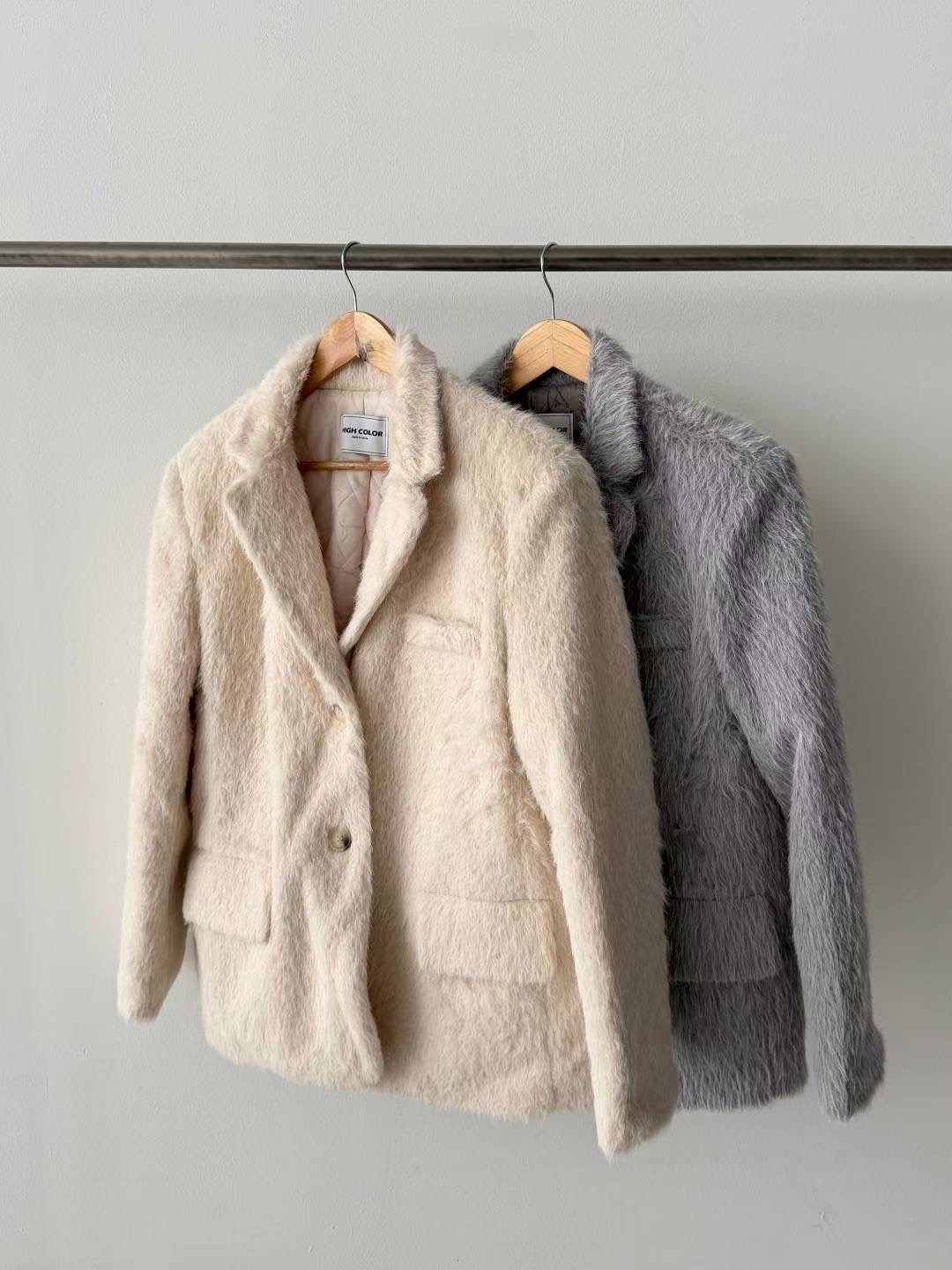 HIGH COLOR/NODI韓國代購㊣女士新品真品職業熱賣短款大衣HIGH COLOR/NODI短款大衣