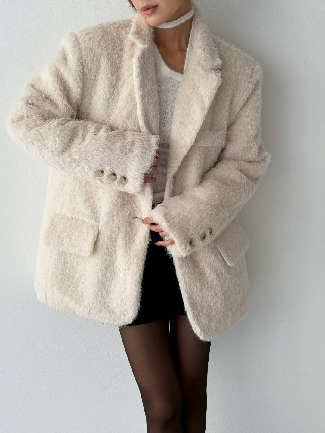 HIGH COLOR/NODI韓國代購㊣女士新品真品職業熱賣短款大衣HIGH COLOR/NODI短款大衣