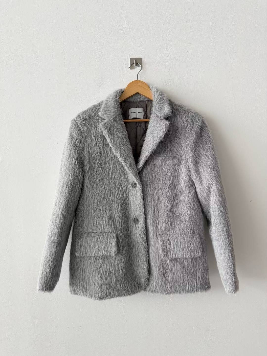 HIGH COLOR/NODI韓國代購㊣女士新品真品職業熱賣短款大衣HIGH COLOR/NODI短款大衣圖色1