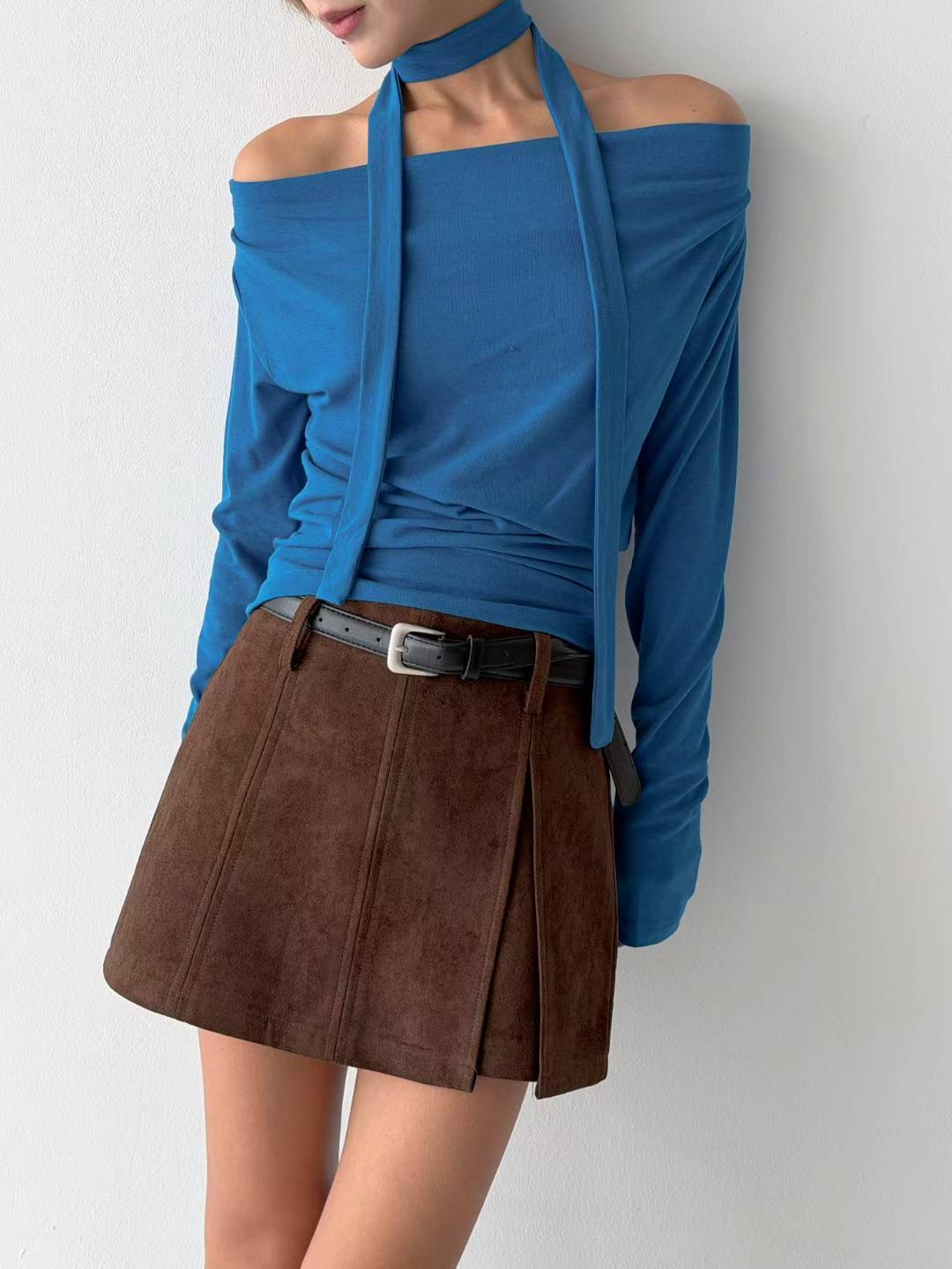 HIGH COLOR/NODI東大門㊣實拍女士新品真品長袖T恤含脖帶HIGH COLOR/NODI長袖T恤