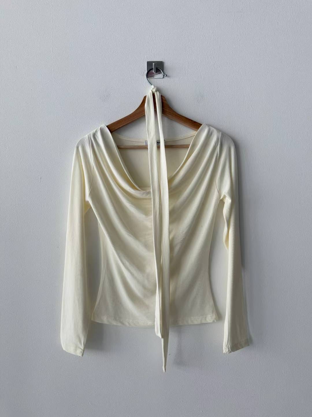 HIGH COLOR/NODI東大門㊣實拍女士新品真品長袖T恤含脖帶HIGH COLOR/NODI長袖T恤圖色1