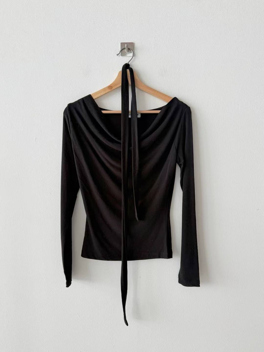 HIGH COLOR/NODI東大門㊣實拍女士新品真品長袖T恤含脖帶HIGH COLOR/NODI長袖T恤圖色3