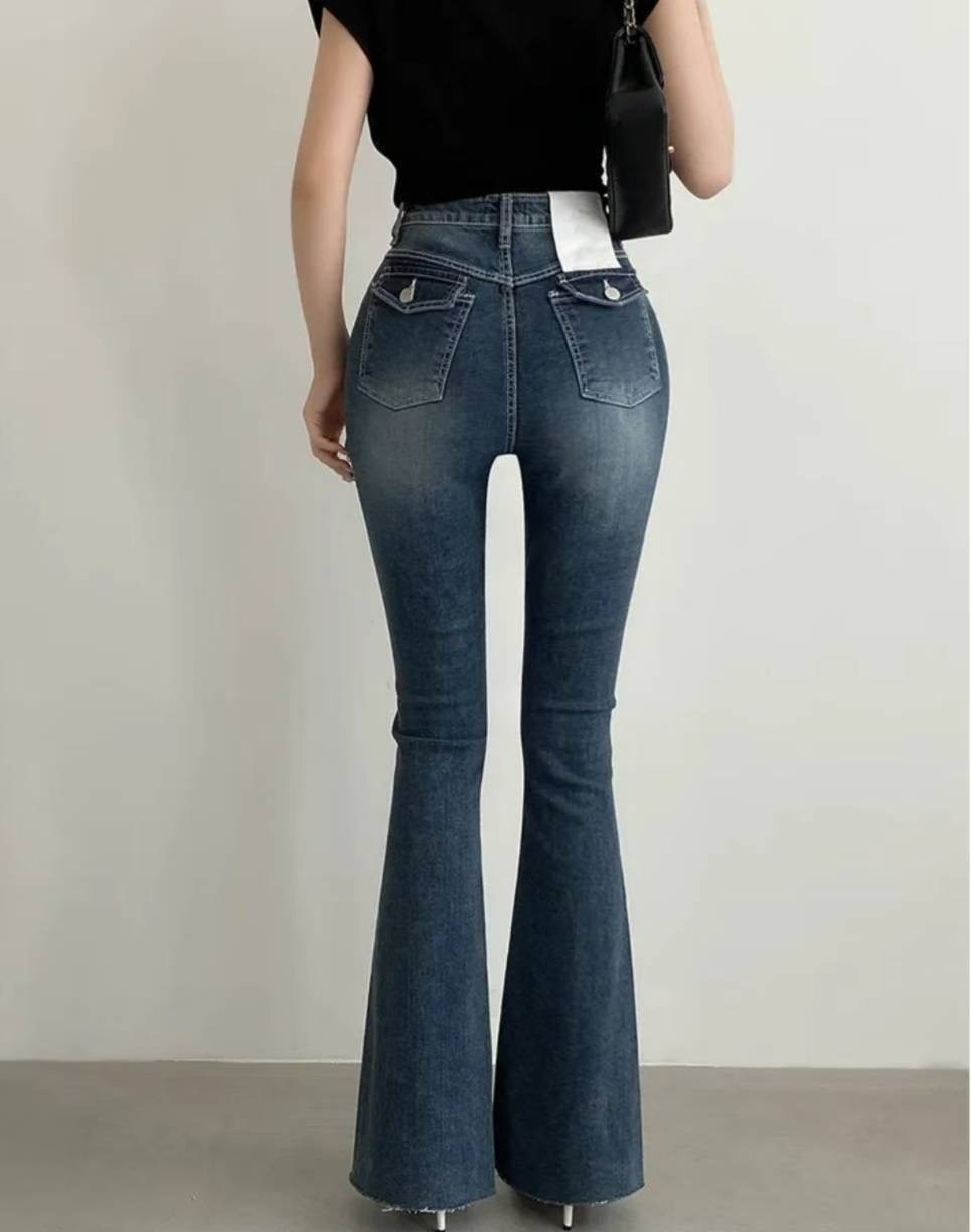 J CAT東大門㊣實拍女士新品推薦真品休閑時尚25秋冬牛仔褲J CAT牛仔褲