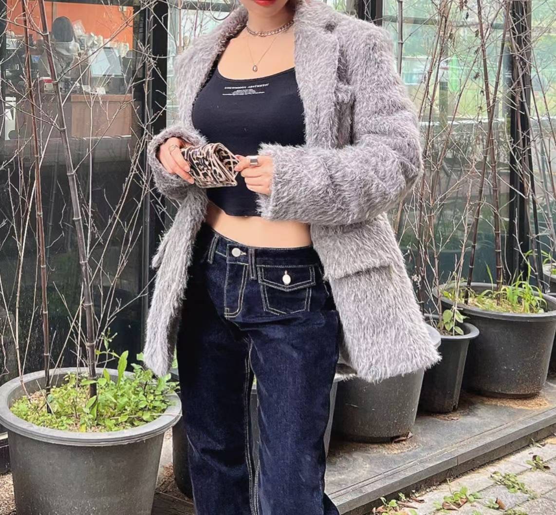 J CAT韓國代購㊣女裝新品熱賣真品休閑人氣25秋冬時尚牛仔褲J CAT牛仔褲