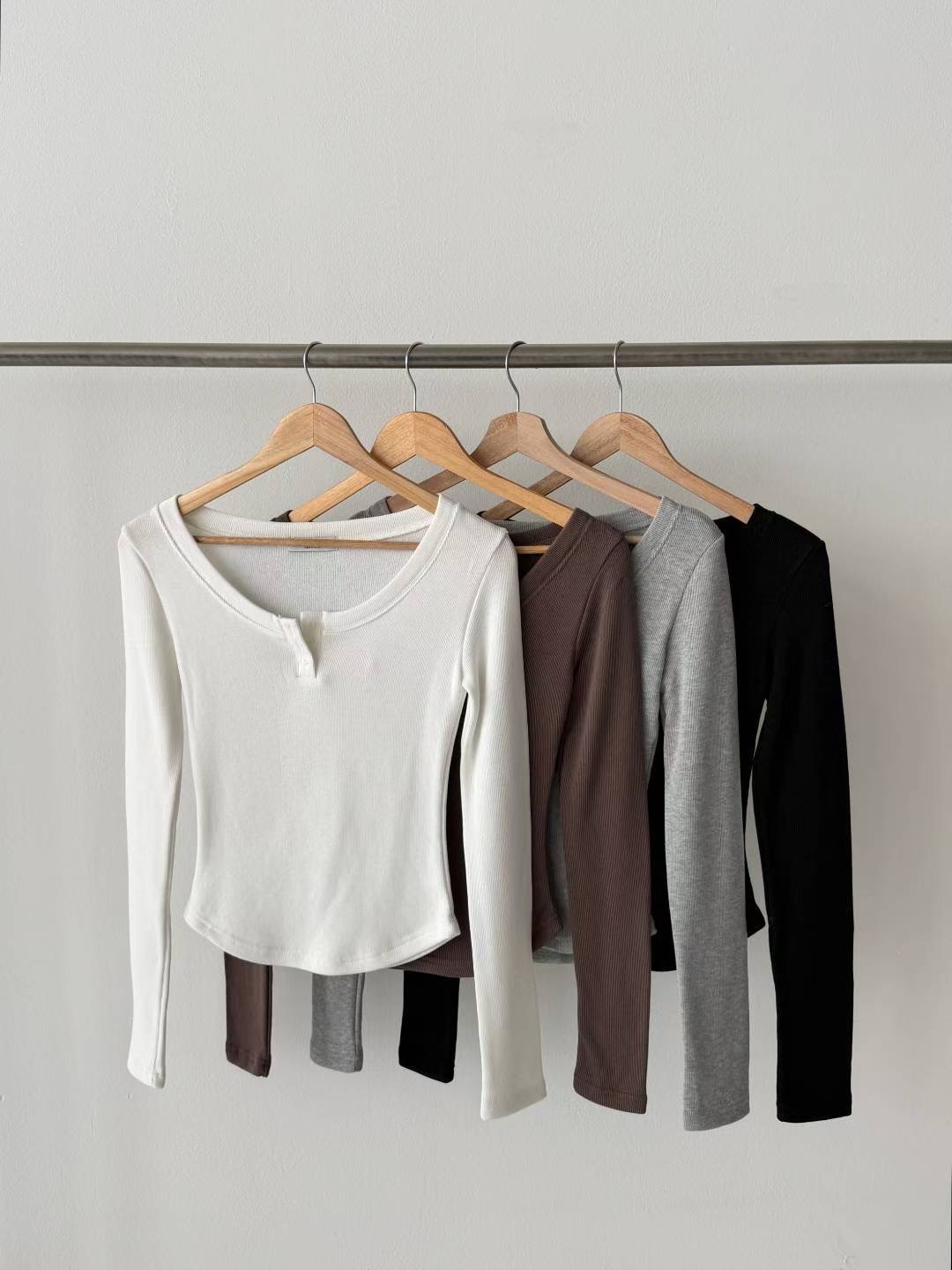 HIGH COLOR/NODI韓國直郵㊣女裝新款職業推薦25秋冬長袖T恤HIGH COLOR/NODI長袖T恤