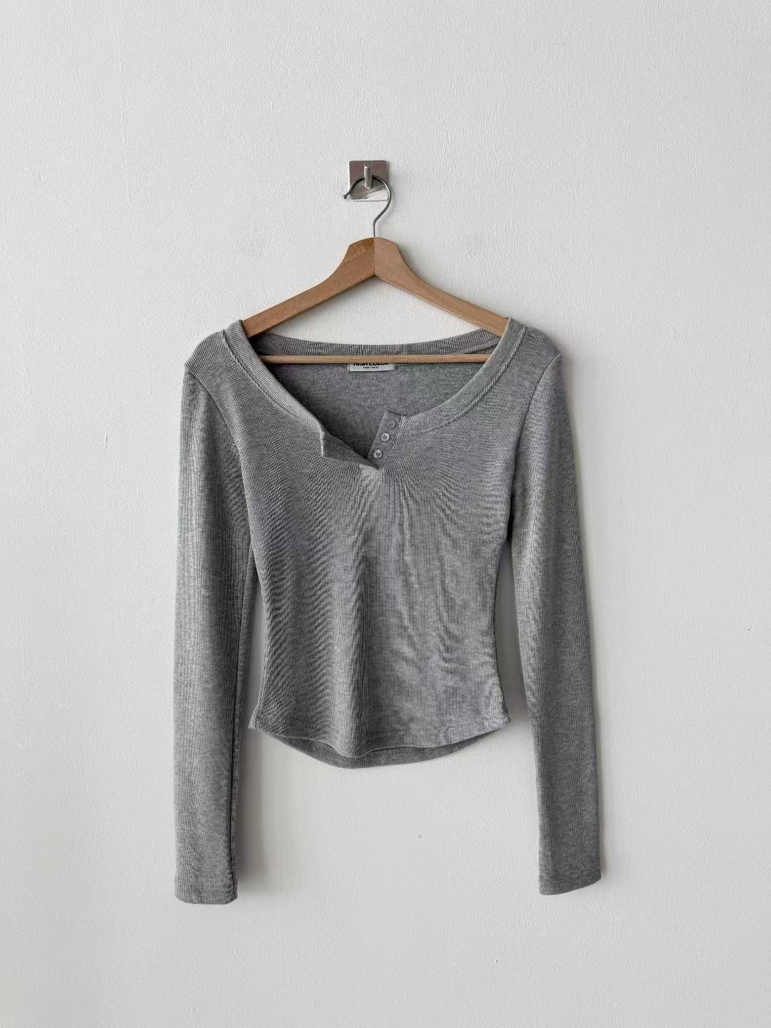 HIGH COLOR/NODI韓國直郵㊣女裝新款職業推薦25秋冬長袖T恤HIGH COLOR/NODI長袖T恤圖色1