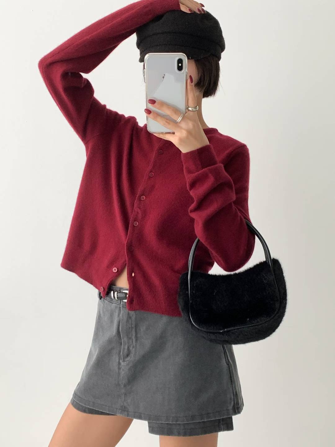 HIGH COLOR/NODI韓國代購㊣女裝新款時尚針織衫美利奴羊毛HIGH COLOR/NODI針織衫