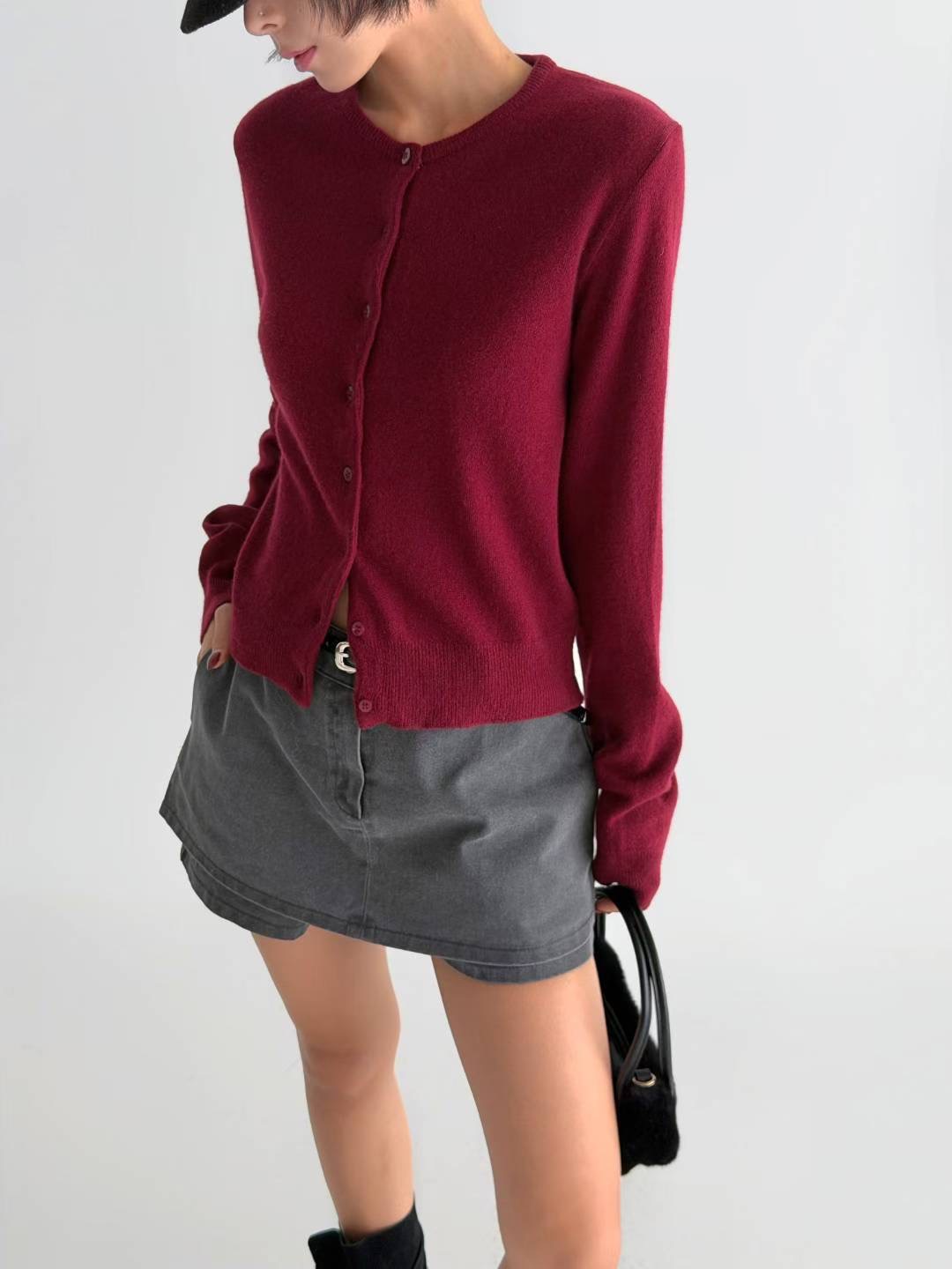 HIGH COLOR/NODI韓國代購㊣女裝新款時尚針織衫美利奴羊毛HIGH COLOR/NODI針織衫