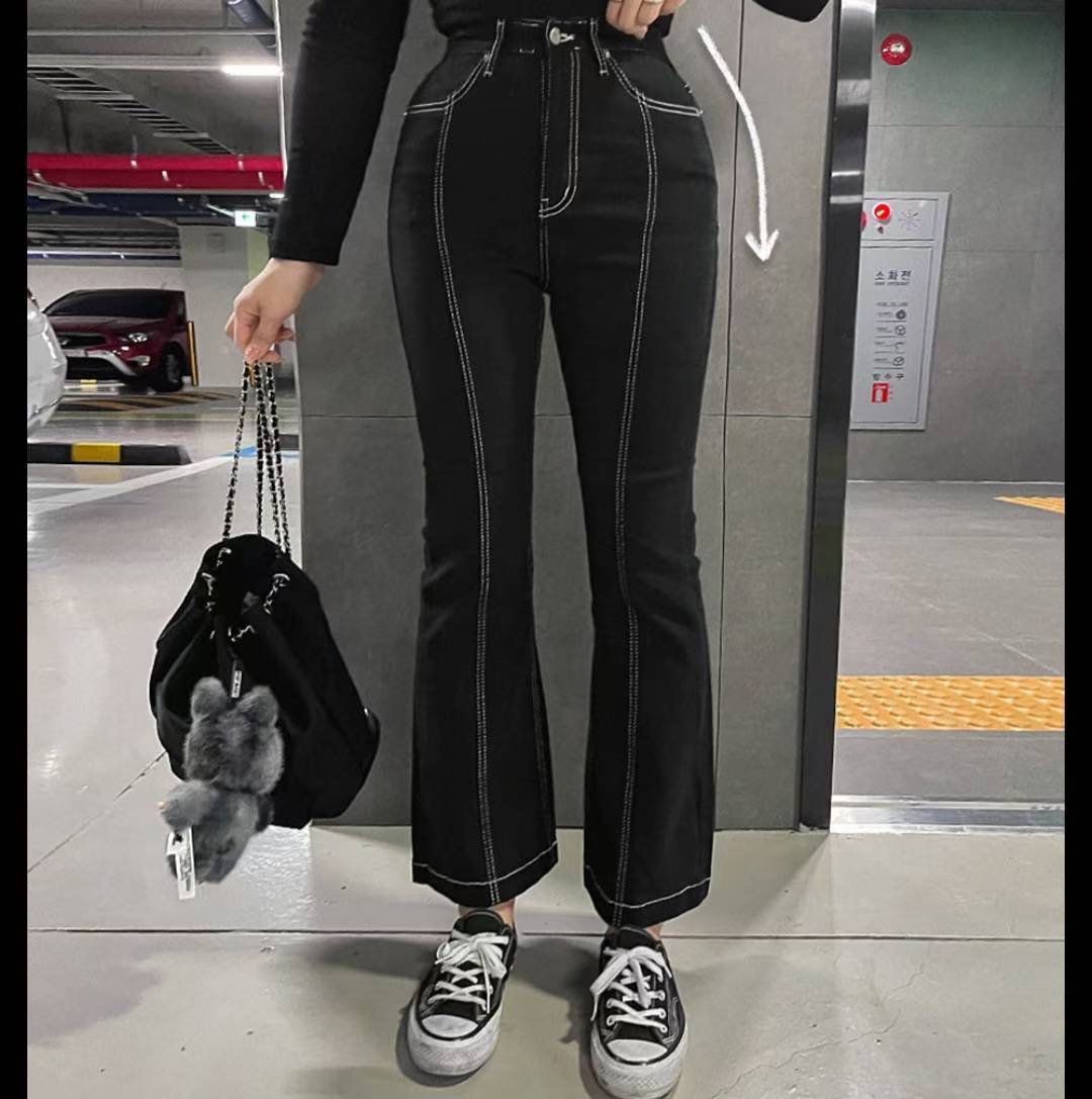 J CAT韓國直郵㊣女士新品人氣職業休閑時尚熱賣真品牛仔褲J CAT牛仔褲圖色2