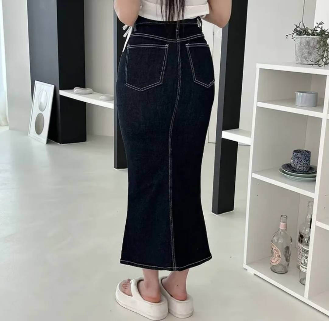 J CAT韓國代購㊣女士新品25秋冬人氣休閑熱賣推薦職業長裙J CAT長裙