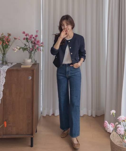 STELLA韓國代購㊣女裝新品25秋冬休閑推薦真品職業時尚牛仔褲STELLA牛仔褲