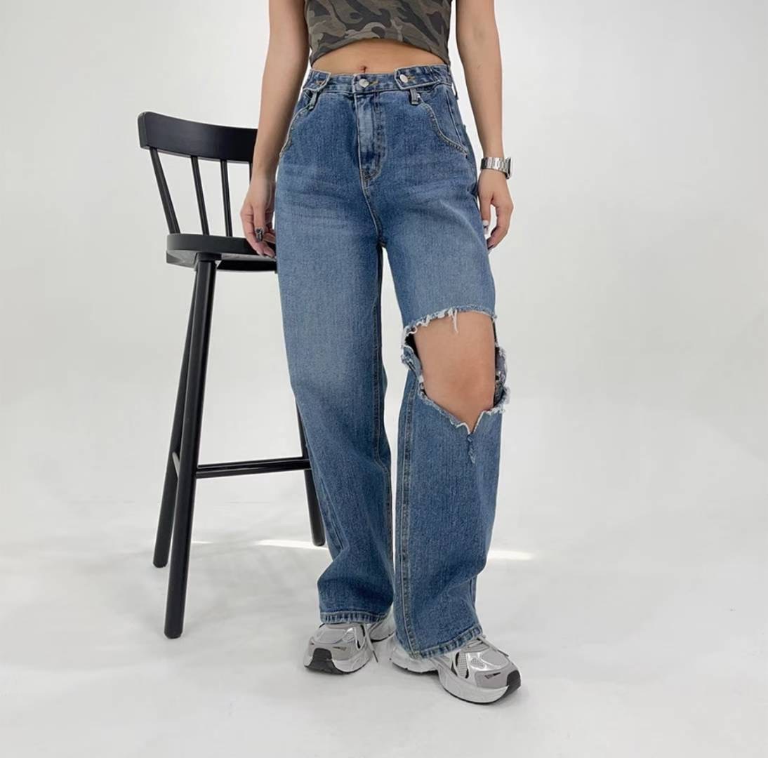 J CAT東大門㊣直郵女裝新款人氣職業真品熱賣25秋冬牛仔褲J CAT牛仔褲圖色1