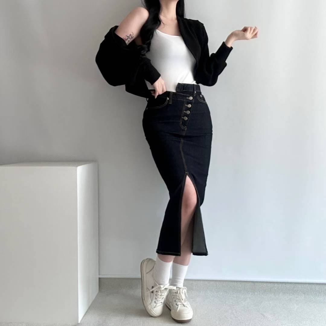 J CAT東大門㊣直郵女裝新款熱賣人氣時尚真品休閑職業長裙J CAT長裙