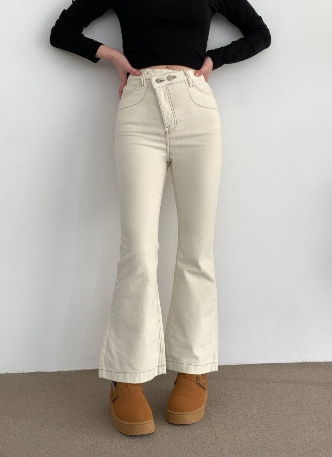 J CAT東大門㊣實拍女裝新款真品推薦時尚人氣熱賣25秋冬牛仔褲J CAT牛仔褲圖色1