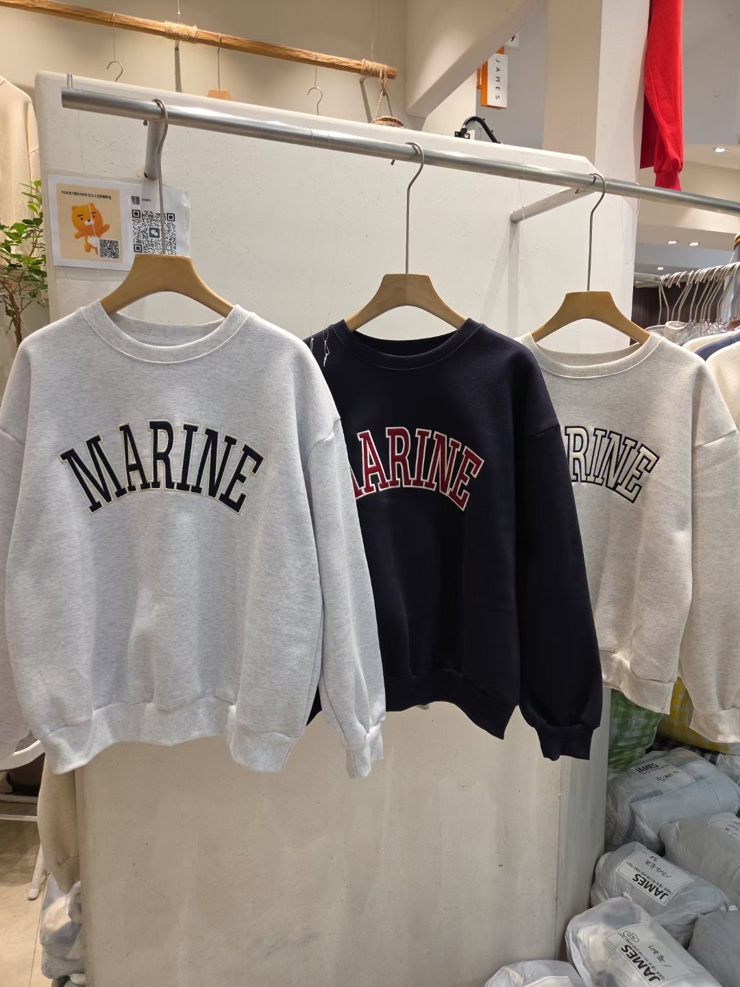 JAMES 제임스東大門㊣實拍女士新品真品職業人氣推薦時尚衛衣JAMES衛衣圖色3左三色