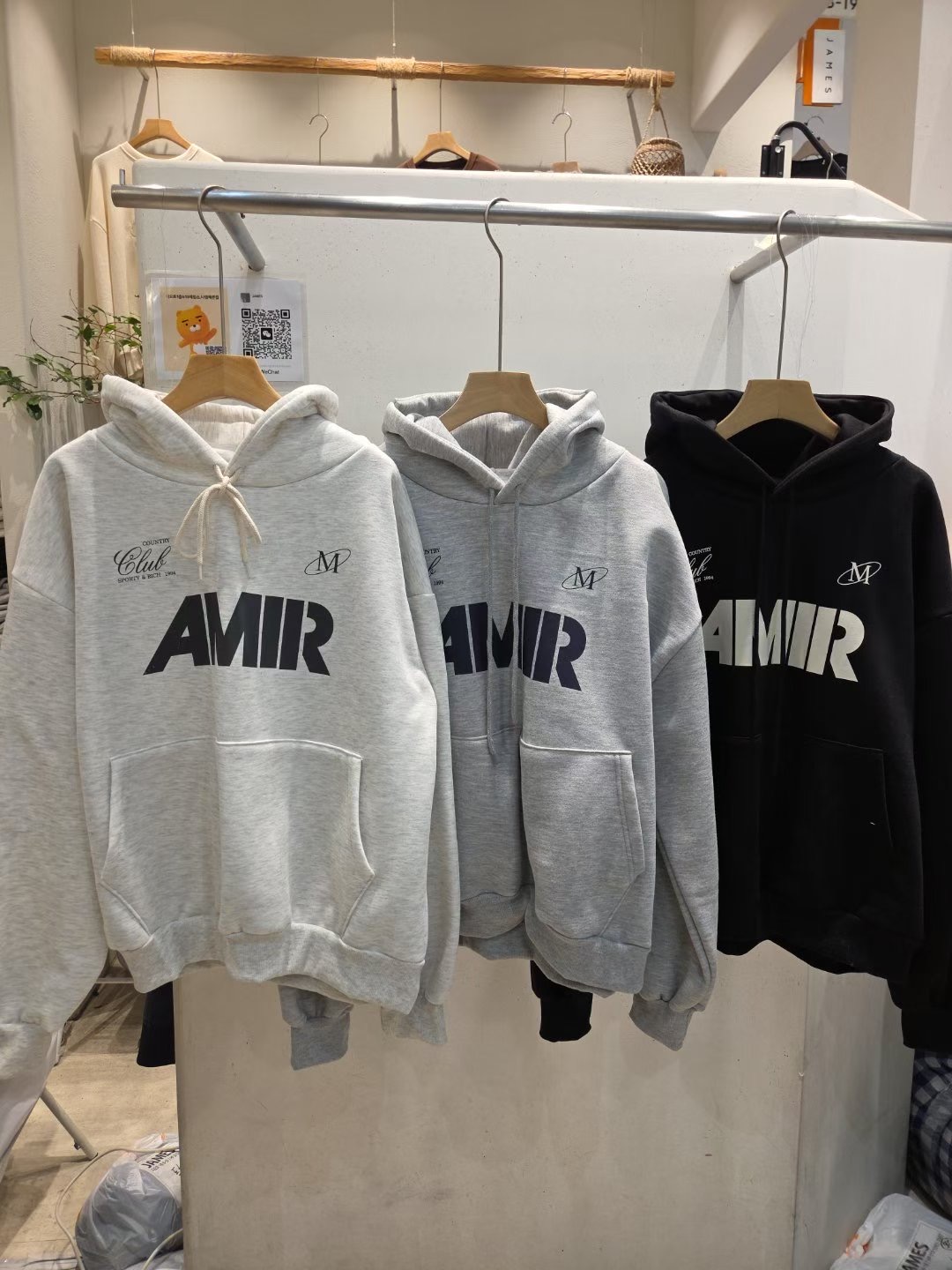 JAMES 제임스東大門㊣代購女士新款熱賣推薦人氣衛衣兜帽加絨JAMES衛衣