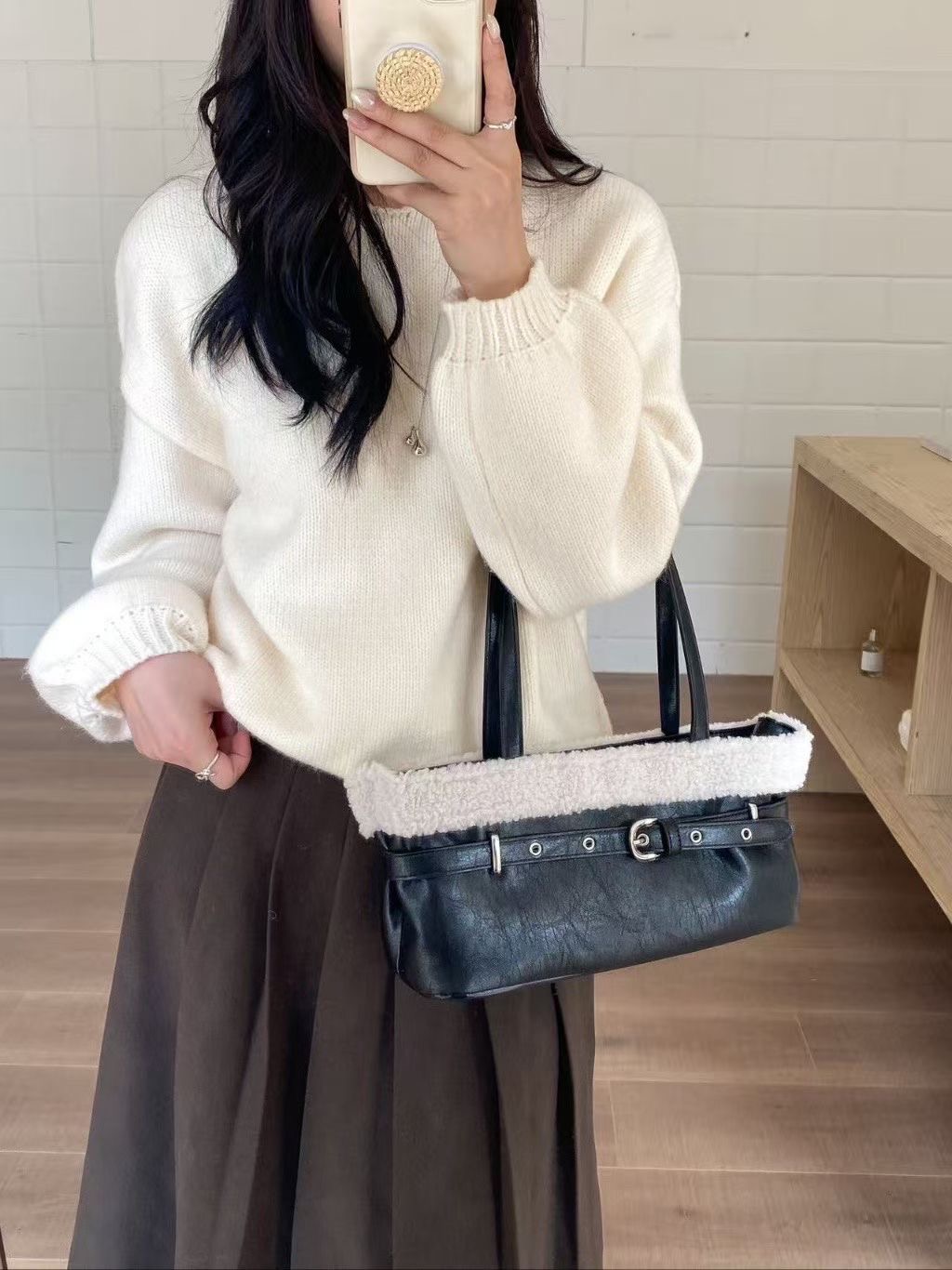 ORANGE-오렌지-OT韓國代購㊣女裝新款休閑時尚單肩斜跨包ORANGE單肩/斜跨包圖色3