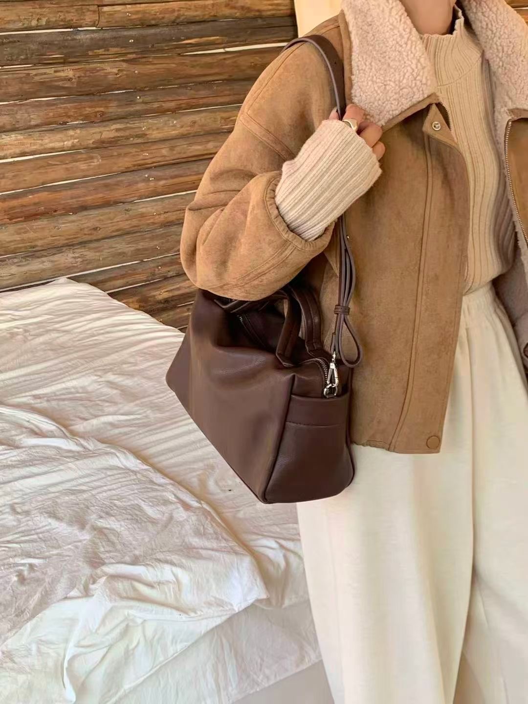 ORANGE-오렌지-OT韓國直郵㊣女士新品25秋冬真品單肩斜跨包ORANGE單肩/斜跨包圖色2