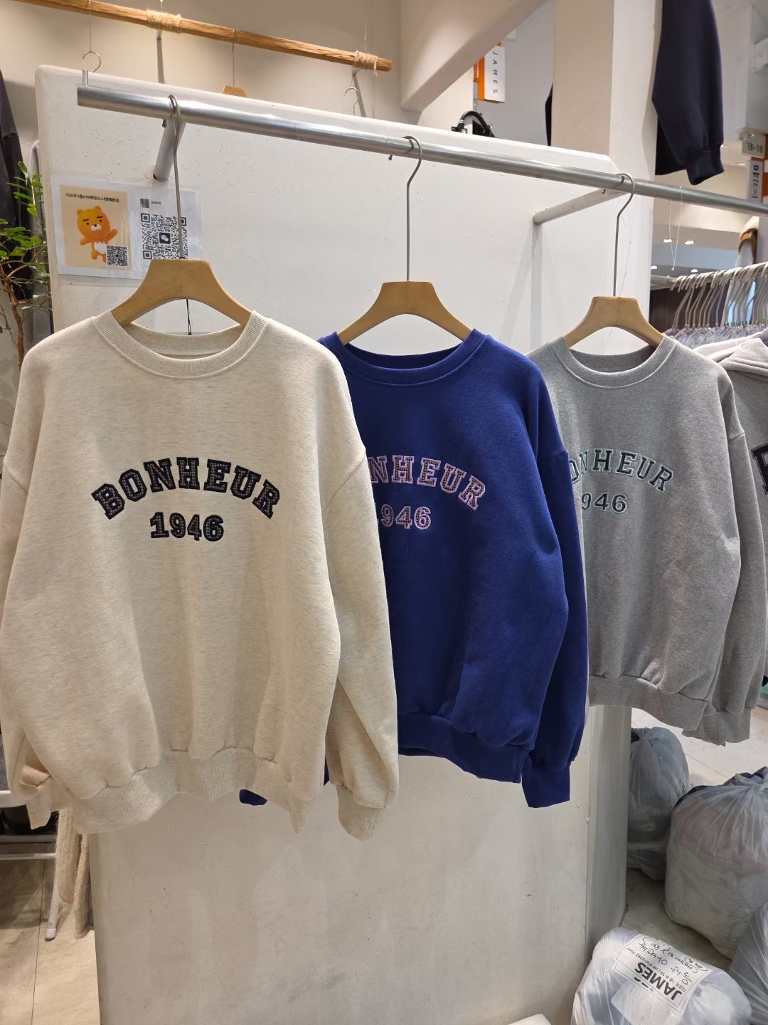 JAMES 제임스東大門㊣代購女裝新品休閑推薦時尚職業衛衣加絨JAMES衛衣